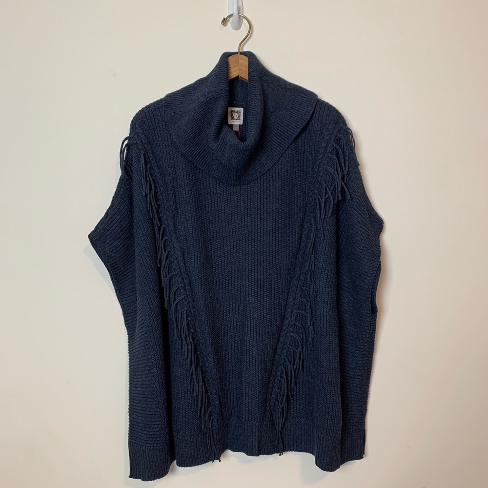 New Anne Klein Fringe Sweater